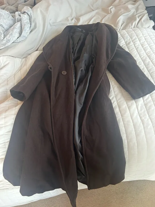 Brown wool coat Size XS - Image 2