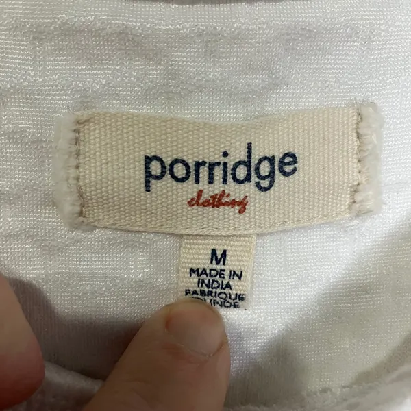 Anthropologie‎ Porridge white texture long sleeve sweatshirt blouse women medium - Image 7