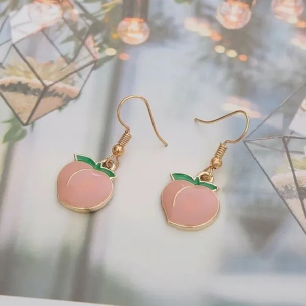 3/$30 💛 Peach Drop Earrings Gold - Image 4