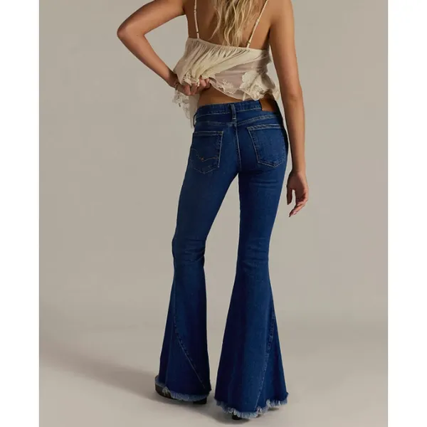 We The Free Free People Daisy Blue Emre Low-Rise Flare Jeans NWT Size 26 - Image 6