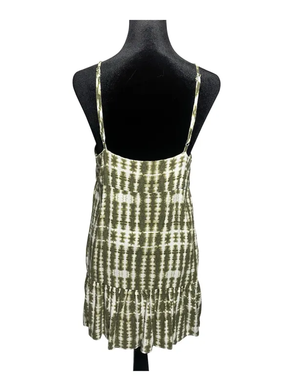 Urban Outfitters Mini Dress Green/White Size Medium - Image 2