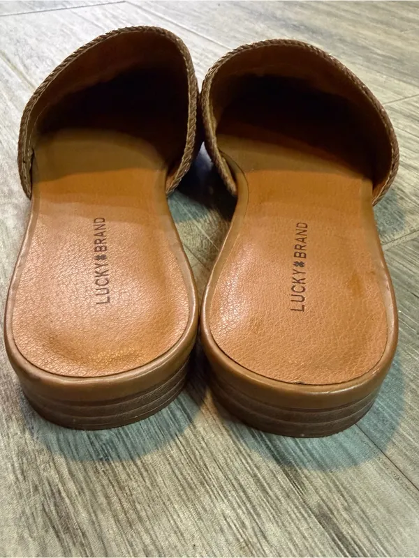 LUCKY BRAND Woven Mules Macaroon Belo Shoes Pointed Toe Women's 8.5 Casual - Image 3