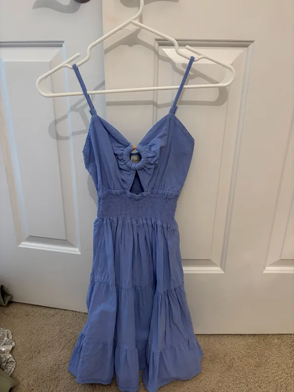Blanco By Nature Blue Mini Dress - Image 2