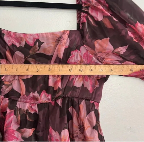 Thirty/Thirty LA Floral Organza Babydoll Dress Sz L - Image 8