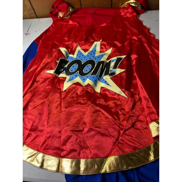 Leg Avenue Comic Book Girl Costume Plus Size 1X/2X Superhero 3 Piece Red Blue - Image 3