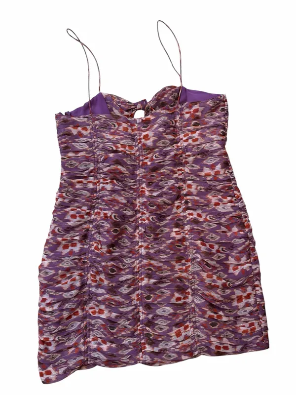 Zara Printed Ruched Cutout Mini Dress - Image 2