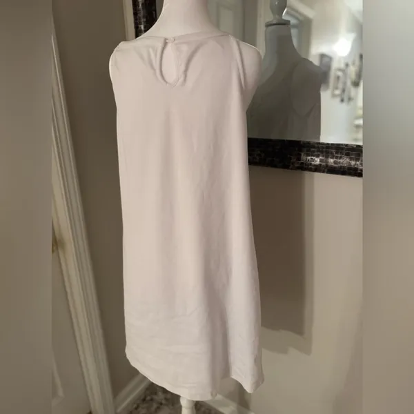Beautiful White Vfish Sleeveless Spaghetti Crochet embroidered detail dress - Image 3