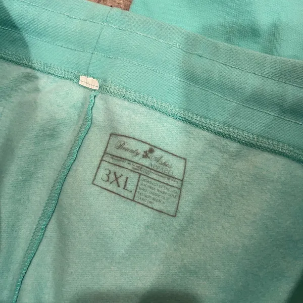 Beauty for ashes living testimony womens Aqua Joggers - Image 5