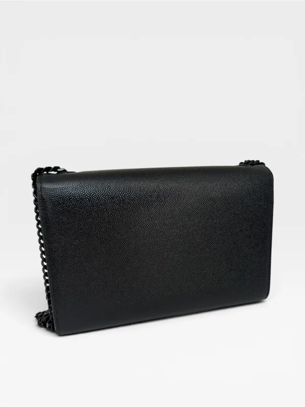YSL Saint Laurent AUTHENTIC Black Leather Monogram Chain Crossbody Bag WITH COA - Image 7