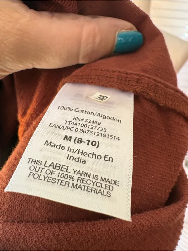 Time and Tru Rust Tiered Scoop-Neck Midi Dress - Image 4