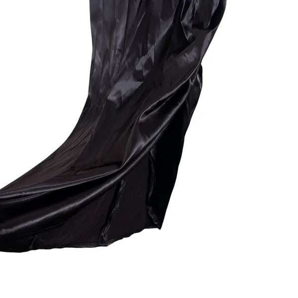 NWT Bella Barnett Satin Corset Pleated Draped Wrap Slit Midi Dress Glam Size M - Image 9
