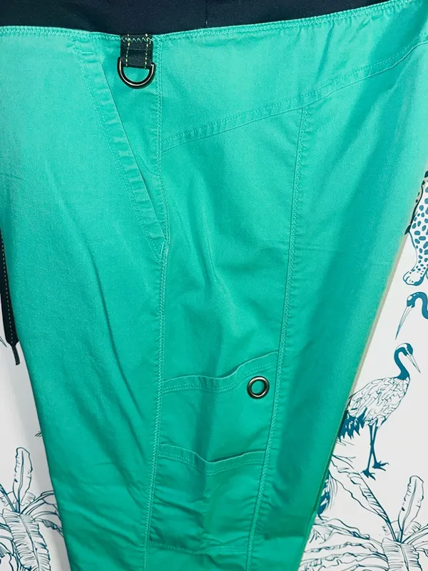 healing hands Teal Drawstring Utility Joggers with Black Waistband - Image 5