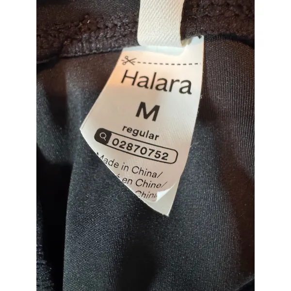 Halara Black Crossover V-Waist Cutout Wide Leg Pleated Pants Medium - Image 3
