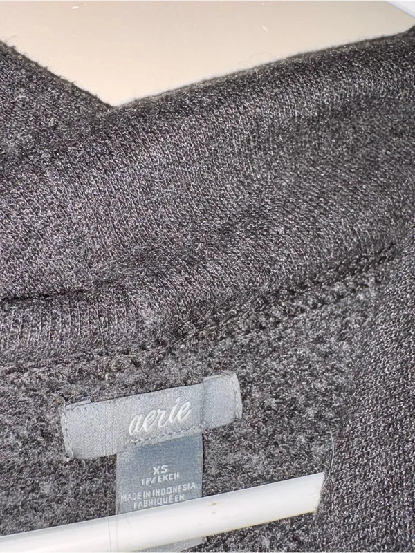 Aerie grey oversized hoodie sweatshirt XS - Image 2