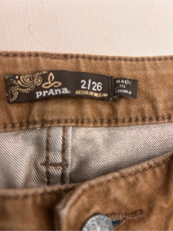 Jeans Prana Caramel Straight-Leg Jeans 2/26 regular inseam - Image 3