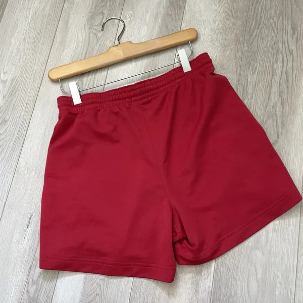 Vintage Nike Shorts stripe athletic pull on womens Red medium sporty activewear - Image 5
