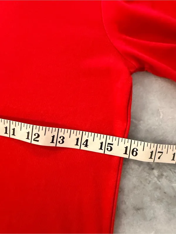 NWOT LRL Lauren Ralph Lauren Size M Red Boat Neck Cuffed Sleeve Top Cotton - Image 10