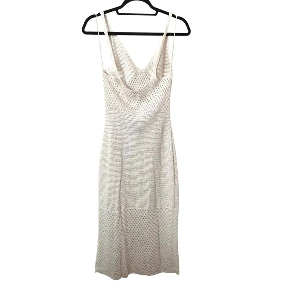 ARITZIA Wilfred Evie Crochet Midi Dress White Large‎ - Image 4