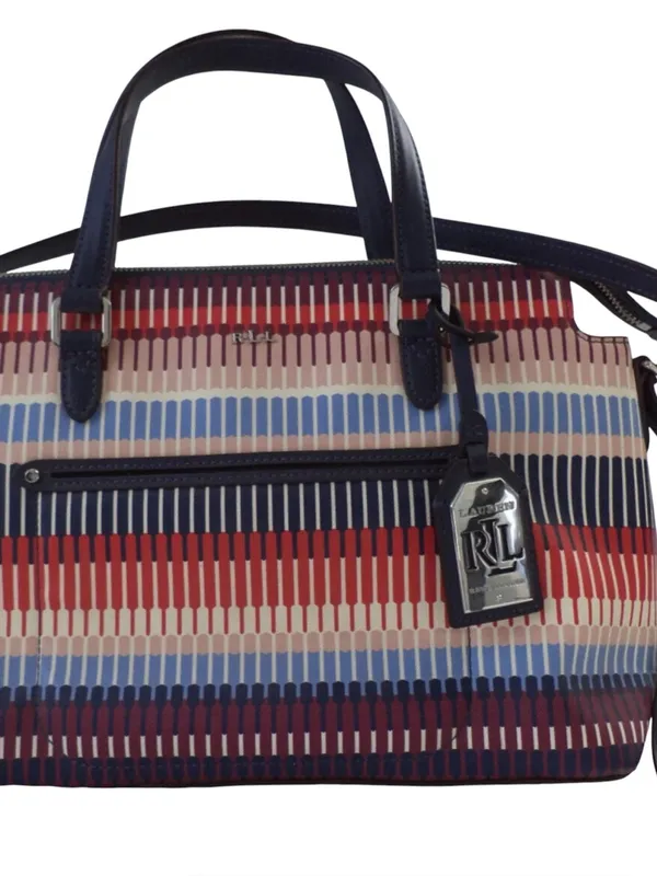 Ralph Lauren Lindley Alissa women’s shoulder bag tote purse multi striped - Image 2