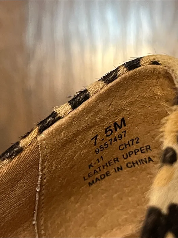 Sperry Leopard Print Flats with Gold Accent - Image 8