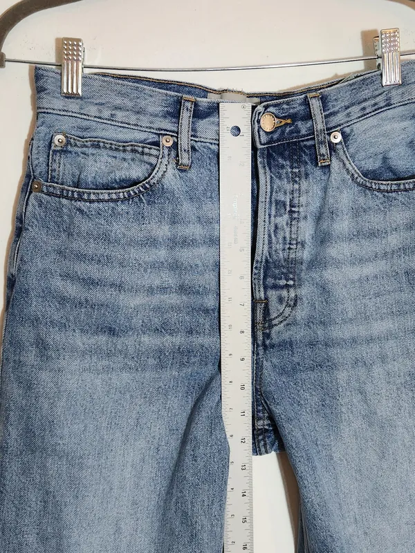Everlane Womens Button-Fly 90s High Waist Jeans Size 27 - Image 9