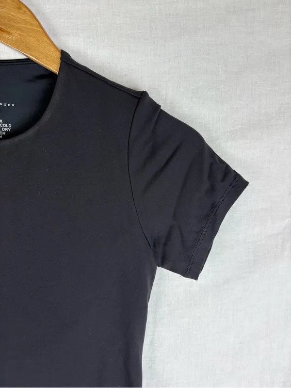 Klassy Network Short Sleeve Black Bodysuit Size M - Image 3