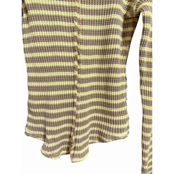 Free People We The Free Pretty Little Thermal Oat Combo-Elise Stripe Women's Size Small‎ - Image 6