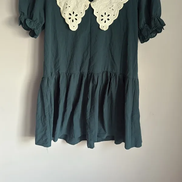Tuckernuck Pomander Place peacock green knit dress XS - Image 4
