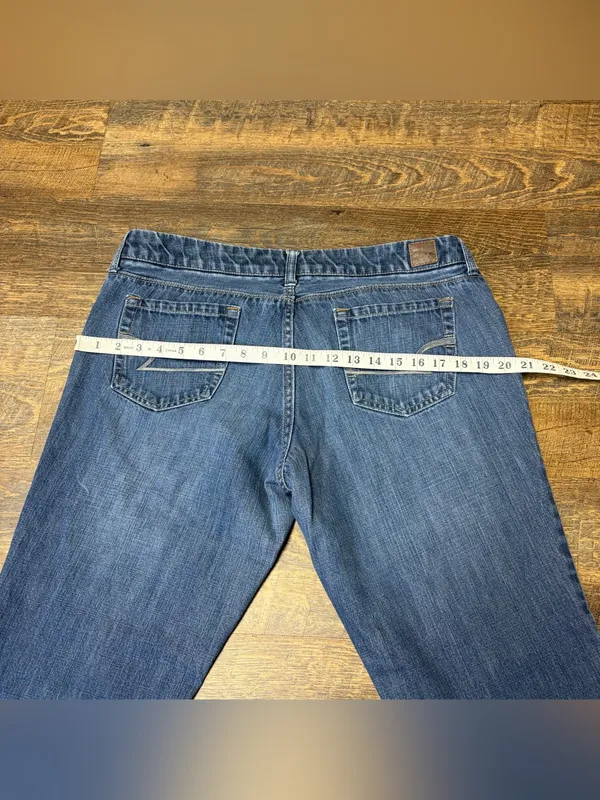 Vintage Y2K American Eagle Real Flare Jeans Women’s 14 Low Rise Blue Denim - Image 8