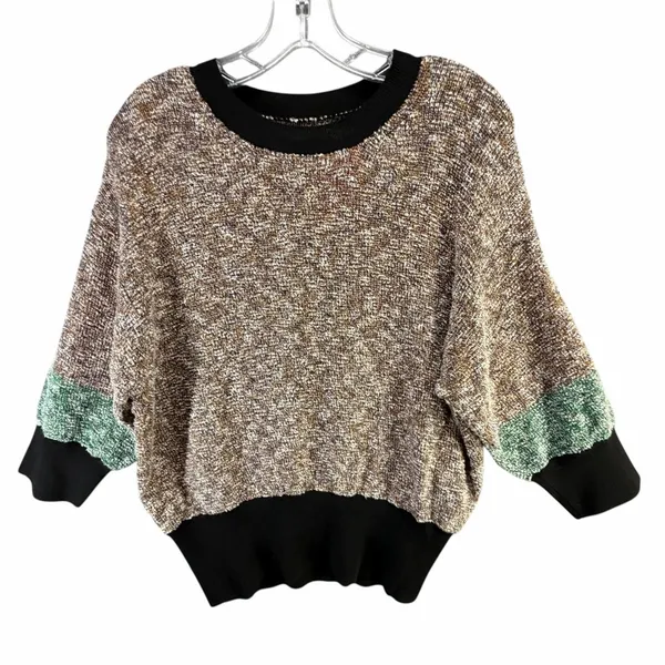 By Malene Birger Ansulta Sweater Womens S Brown Colorblock Italy Quiet Luxury - Image 2