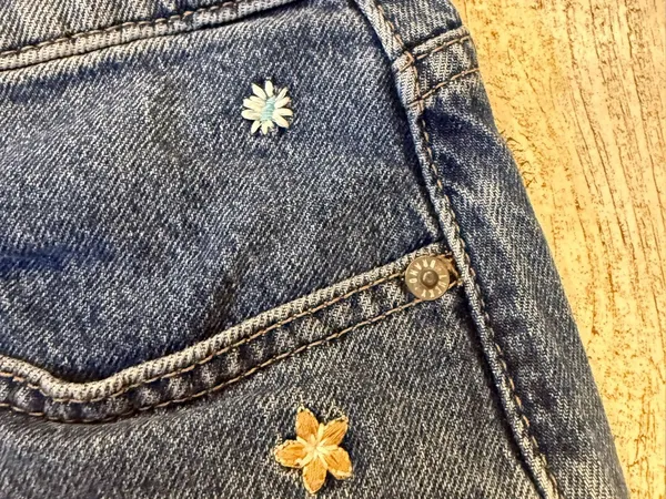 Lucky Brand Floral Embroidered Denim Shorts - Image 3