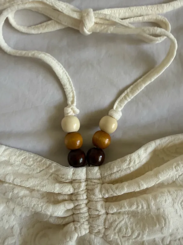 Cider PAISLEY LACE HALTER NECK RUCHED BEADED TOP - Image 4