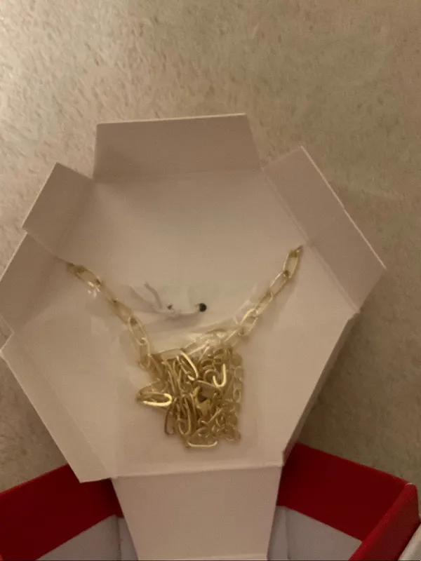 a new day Gold-Tone Paperclip Chain Necklace with Circular Clasp - Image 3