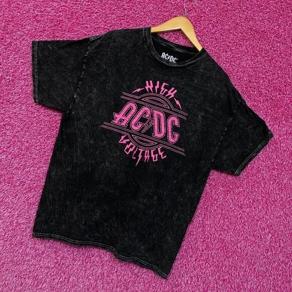 AC/DC High Voltage TNT Heavy Metal Mineral Wash Tee XL - Image 3