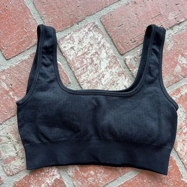 NWOT Women's Black Ribbed Workout Set - Image 4