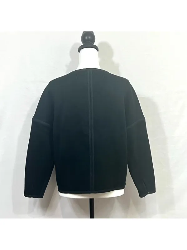 Madewell Oversized The Everywhere Black Jacket Full Zip Size XS Bomber Jacket - Image 5