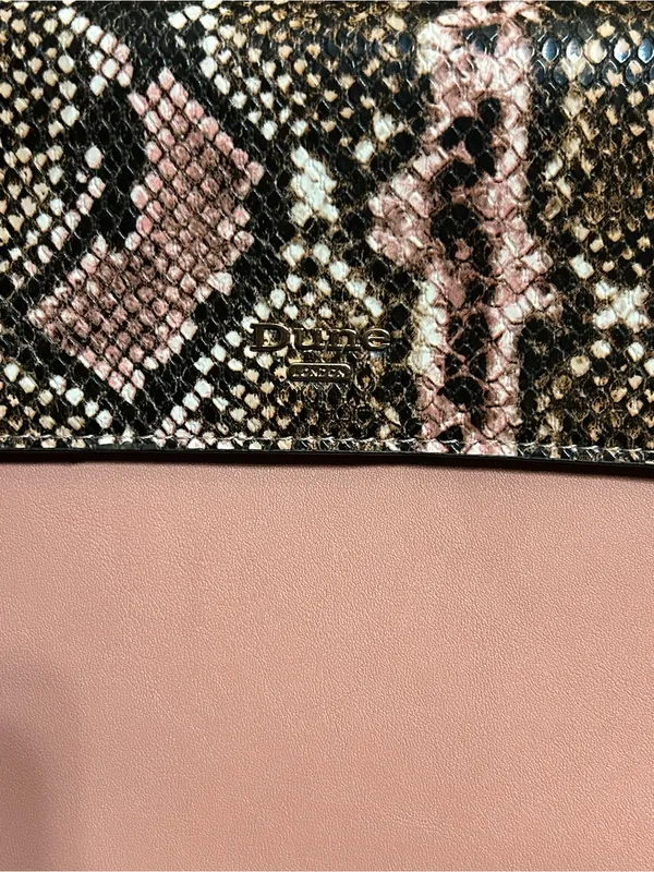 Dune London Pink Snake-Print Top Handle Crossbody Bag Sanitizer Holder NWOT - Image 6