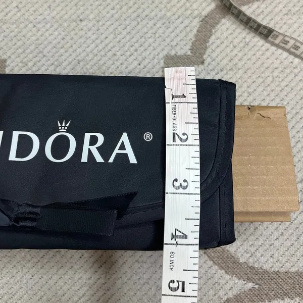 PANDORA Black Roll-Up Foldable Jewelry Travel Case 4 Zip Pockets Organizer - Image 3