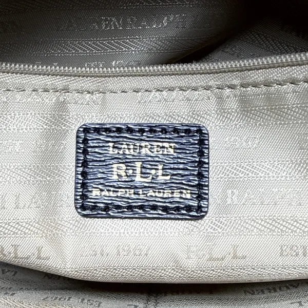 Ralph Lauren Newbury Modern Pocket Tote Shoulder Bag‎ Black Textured Leather - Image 11
