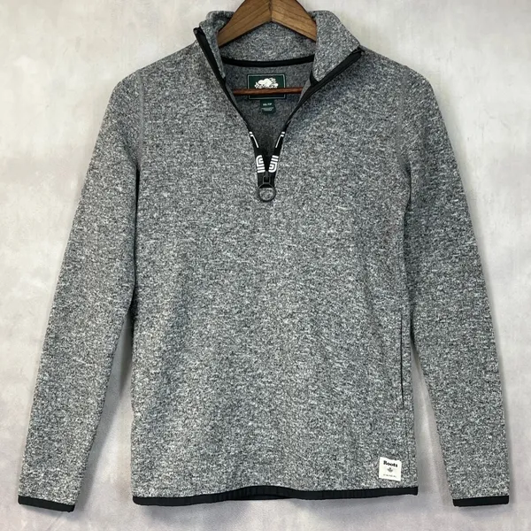 Roots Womens‎ Quarter Zip Fleece Pullover Size XS Heathered Gorp Outdoor Hiking - Image 15
