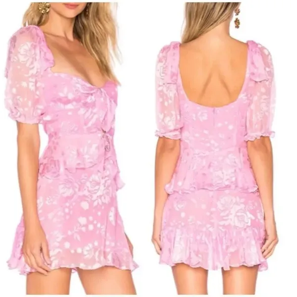 For Love & Lemons Cosmo Pink Mini Dress Size XS - Image 2