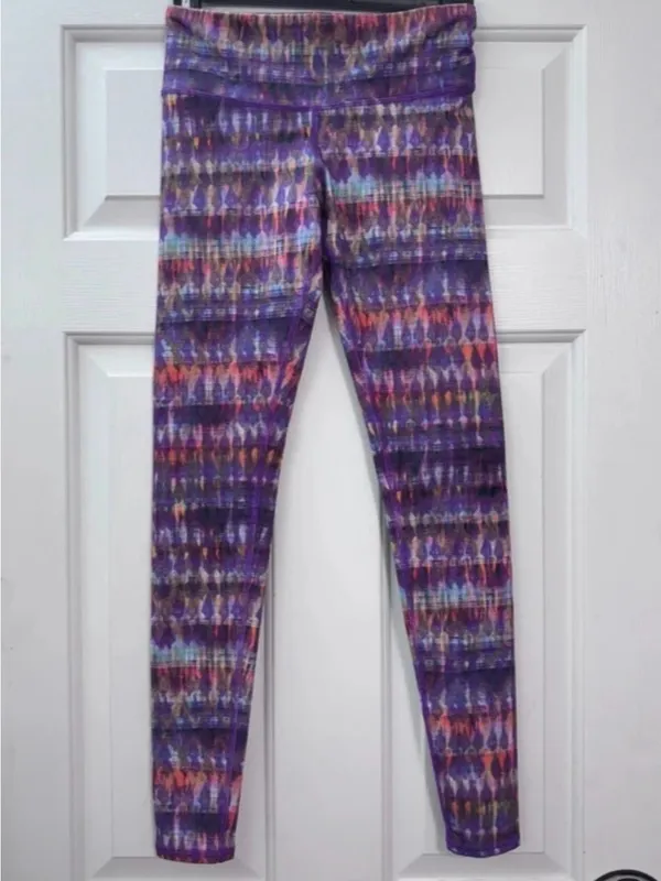ALO Yoga Purple Multicolor Patterned Leggings - Image 2