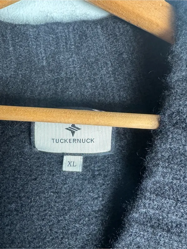 Tuckernuck Rachel Black 100% Cashmere Gold Button Cardigan Sweater XL - Image 6