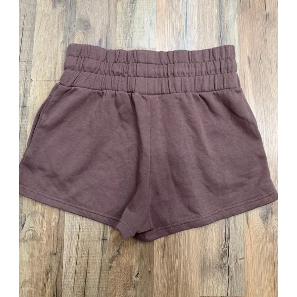 Relaxx Brown Fleece Lounge Shorts Women's XL Drawstring Cozy Cotton Blend‎ - Image 4