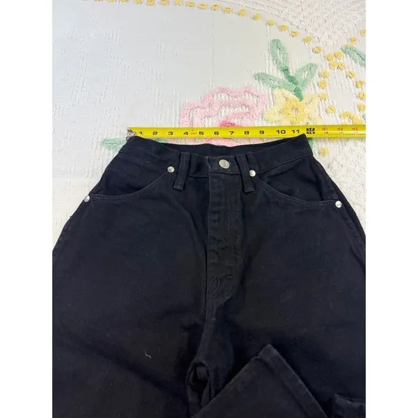 Wrangler Jeans Women 3/4x34 Black High Rise‎ Western Style Classic Denim Pants - Image 9