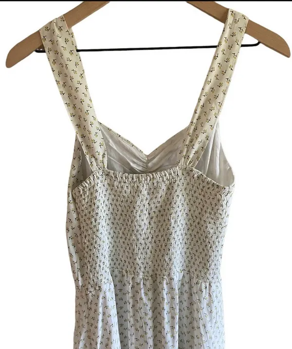 Faithfull the Brand Maeve Midi Dress Carrie Floral Print Brand White 8 - Image 7