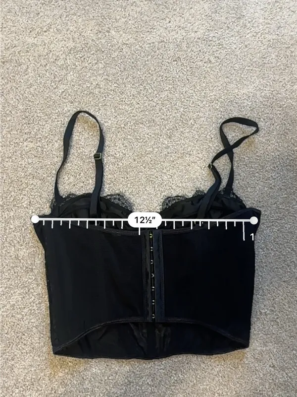 Urban Outfitters Black Lace Bustier Lace Top - Image 8