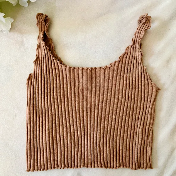Boutique Tan Rib Knit Set - Image 2
