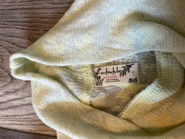 NWOT Free People You and I Long Sleeve in Lime Green - Image 7