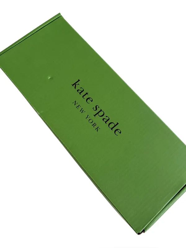 New In Box Kate Spade Sculpted Spade Jelly Sandals Bosc Pear Green Size 6 - Image 10